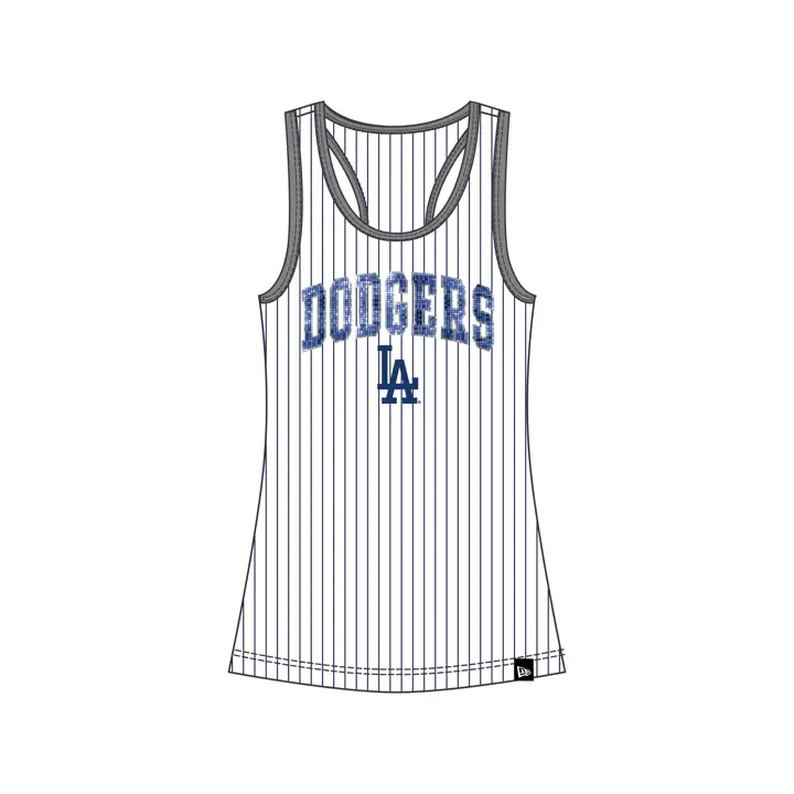 Débardeur Los Angeles Dodgers MLB pour femme rayé 24 BLANC