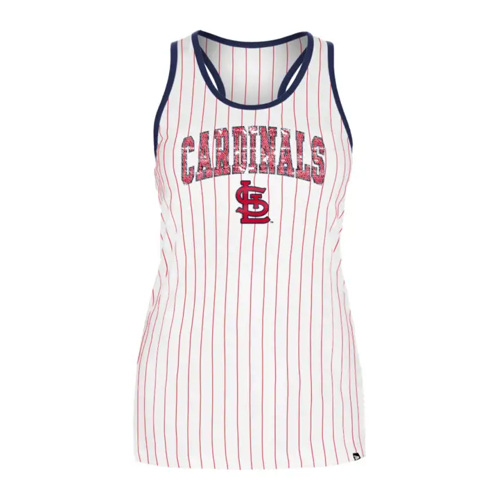 Débardeur rayé pour femme St. Louis Cardinals MLB 24 BLANC