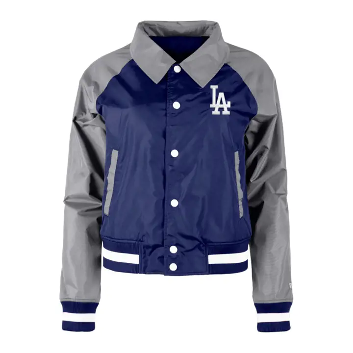 Blouson aviateur MLB Los Angeles Dodgers pour femme, surpiqué 24 RBL