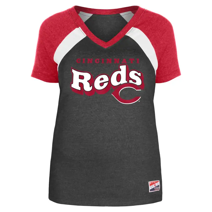 T-shirt Femme Raglan Manches Courtes MLB Cincinnati Reds 24 BLANC