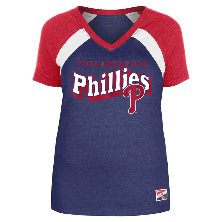 T-shirt Raglan Manches Courtes Femme MLB Philadelphia Phillies 24 BLANC