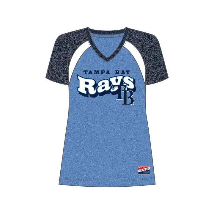 T-shirt raglan manches courtes Tampa Bay Rays MLB Femme 24 BLANC