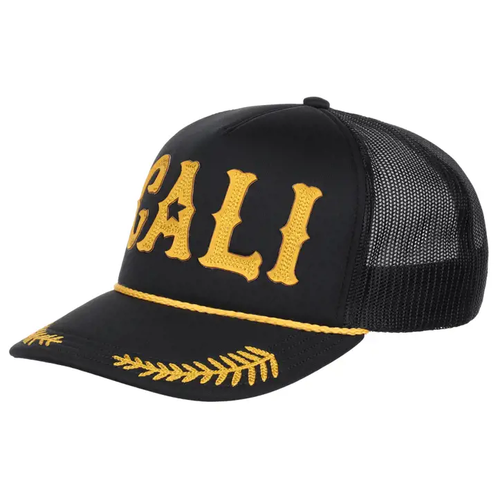 CASQUETTE DE CAPITAINE CALIFORNIE CALI noir/or