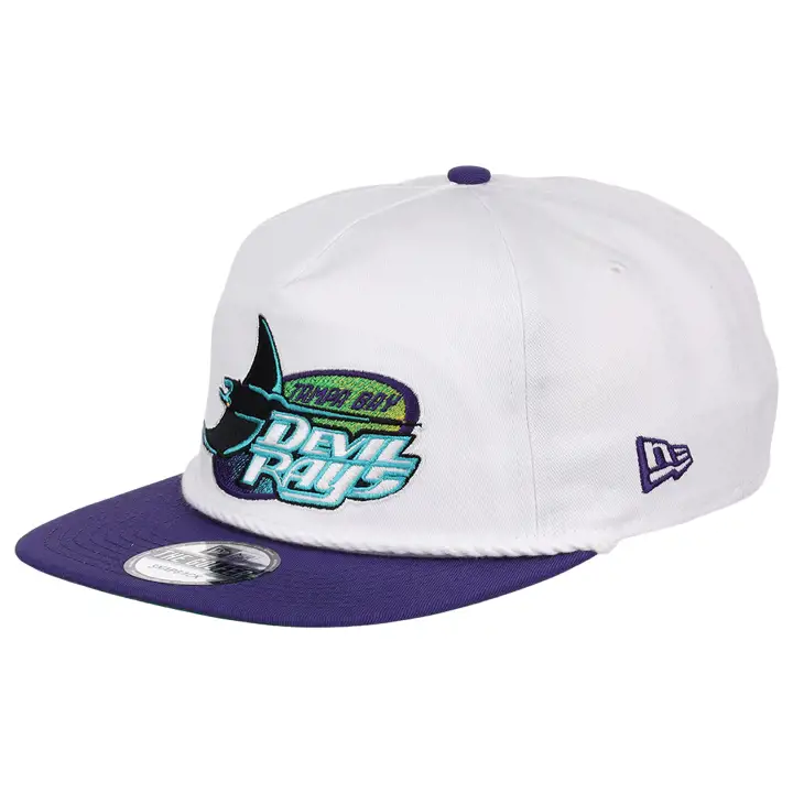 Casquette de golf MLB NEW ERA 2-TONE ROPE Tampa Bay Rays blanc/orchidée