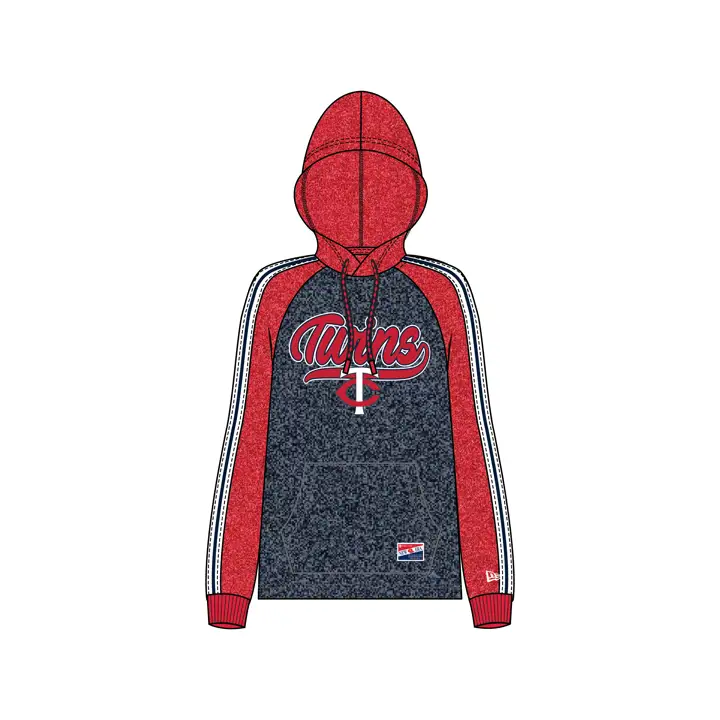 Minnesota Twins MLB Sweat à Capuche PO Manches Longues Femme 24 Marine
