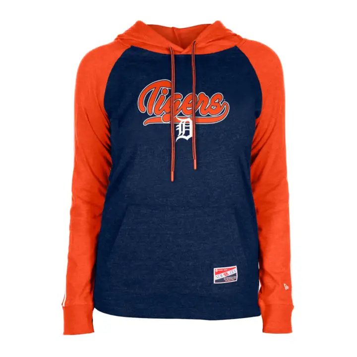 Detroit Tigers MLB Femme Sweat à Capuche PO Manches Longues 24 Marine