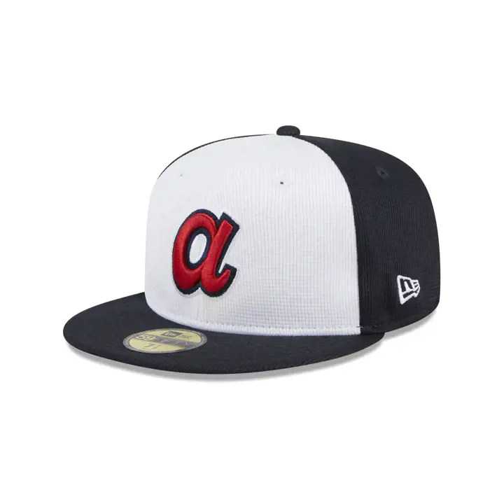 Casquette Atlanta Braves MLB 2024 Batting Practice 59Fifty marine/blanc