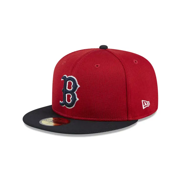 Casquette 59Fifty Boston Red Sox 2024 MLB Batting Practice rouge/marine