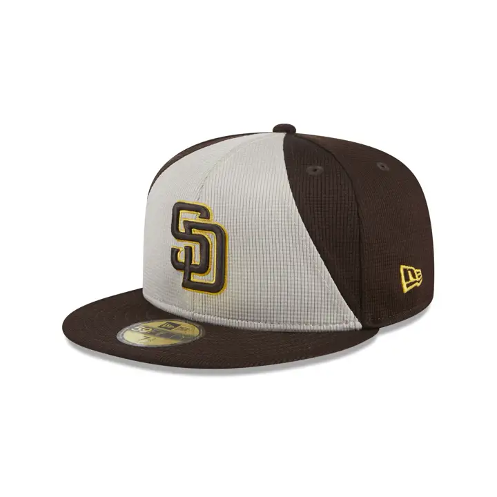 Casquette 59Fifty d'entraînement au bâton MLB San Diego Padres 2024 marron