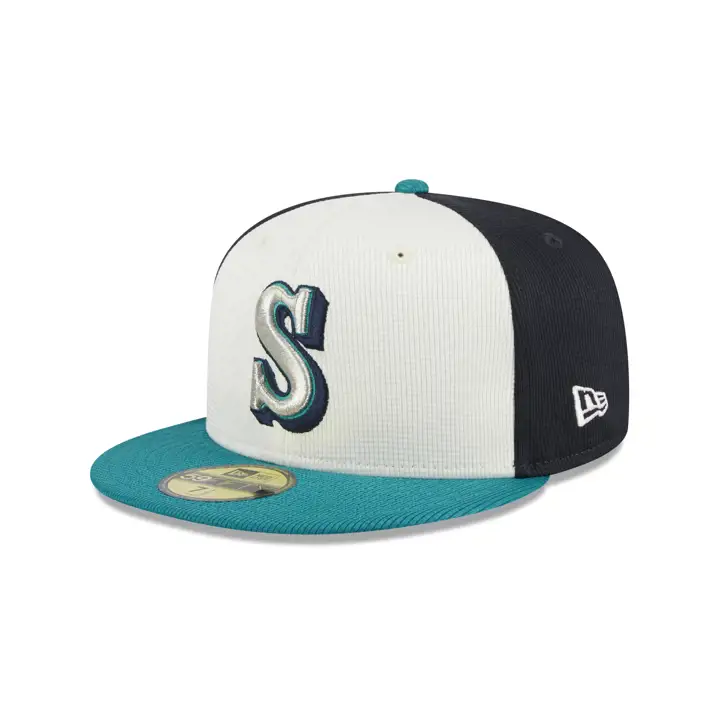 Casquette d'entraînement de frappeur Seattle Mariners MLB 2024 59Fifty marine/tea