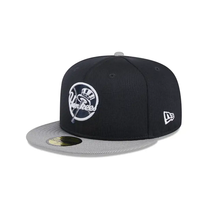 New York Yankees 2024 MLB Entraînement au bâton 59Fifty marine/blanc