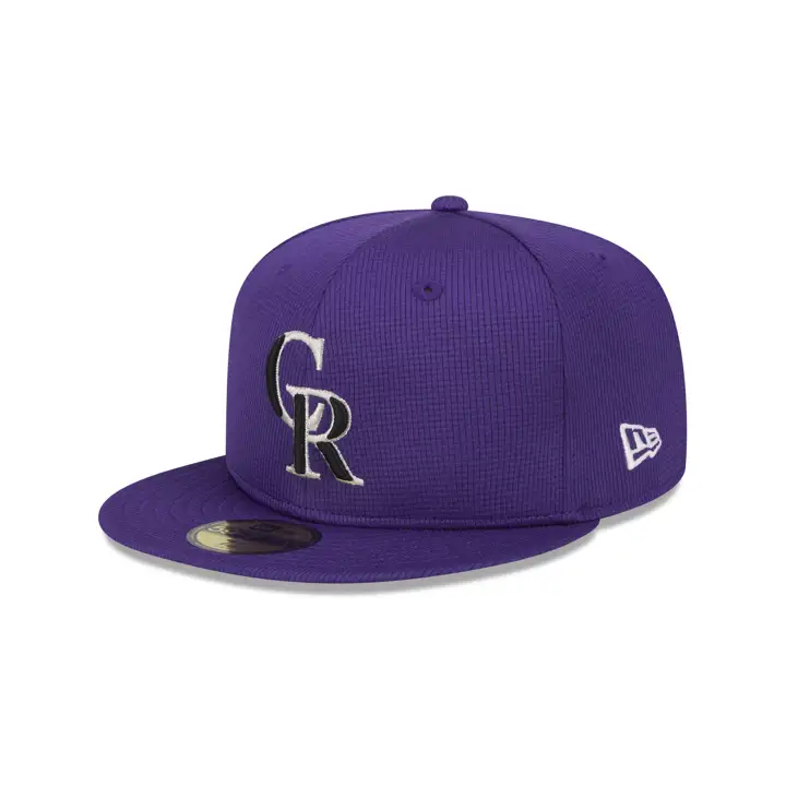Casquette 59Fifty pur entraînement de printemps MLB 2024 des Colorado Rockies