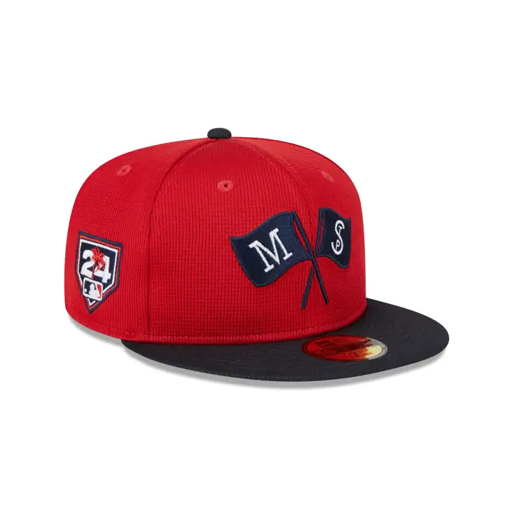 Casquette marine 59Fifty d'entraînement de printemps 2024 des Minnesota Twins