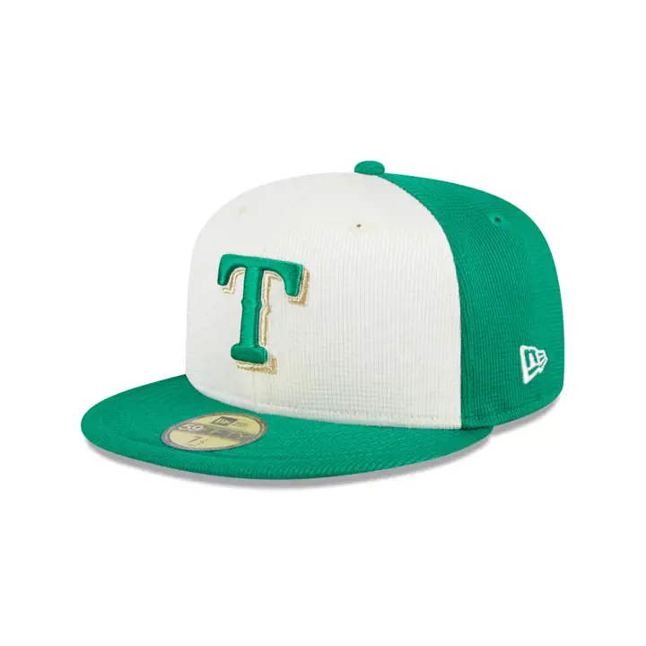 Texas Rangers MLB 2024 St. Patrick's Day 59Fifty vert/ivoire