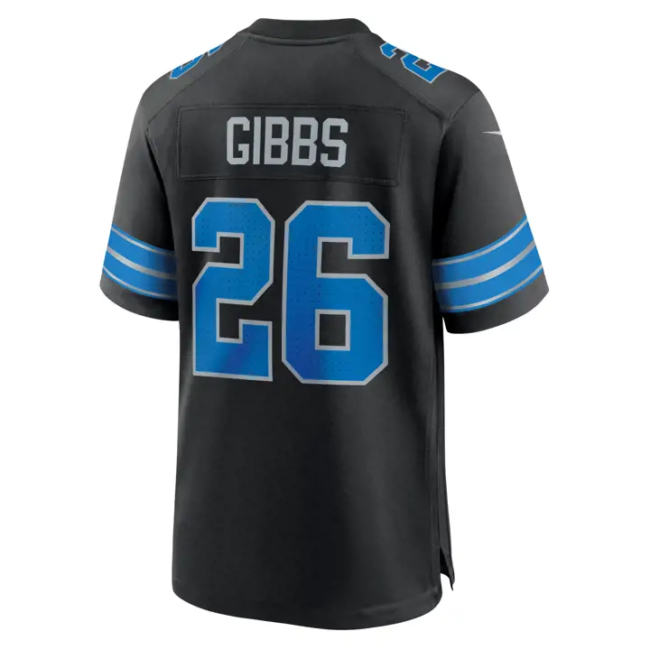 Detroit Lions NFL Game Jersey Jahmyr Gibbs BLK