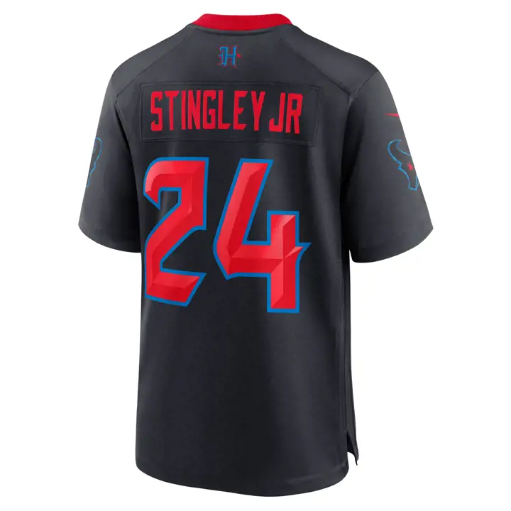 Maillot de match NFL des Houston Texans Derek Stingley Jr BLEU