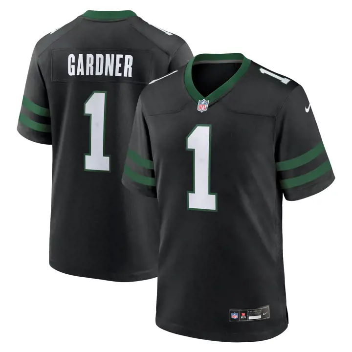 Maillot de match NFL New York Jets Sauce Gardner BLK