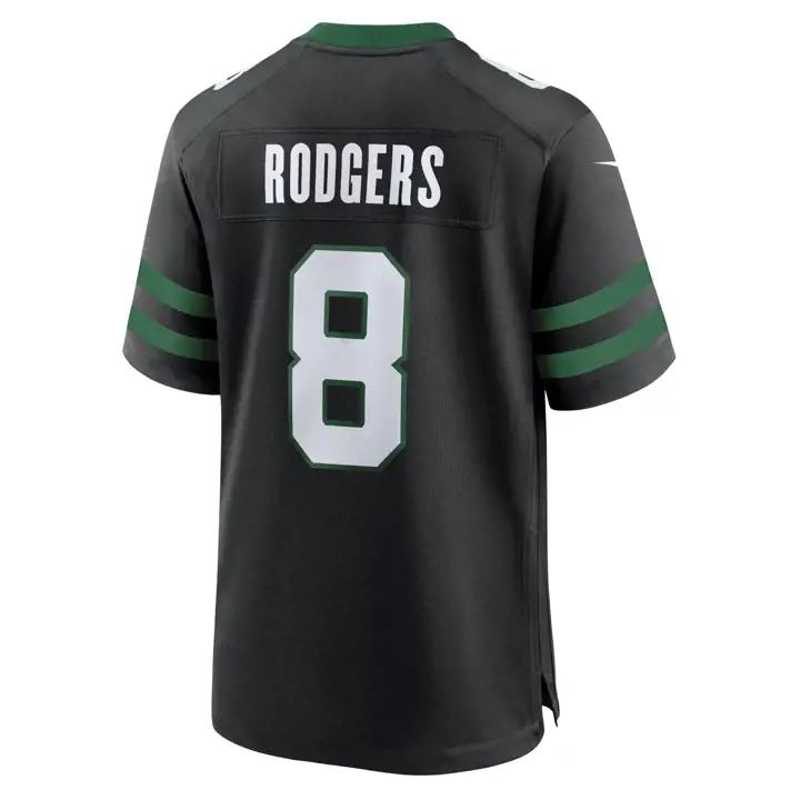 Maillot de match NFL New York Jets Aaron Rodgers NOIR