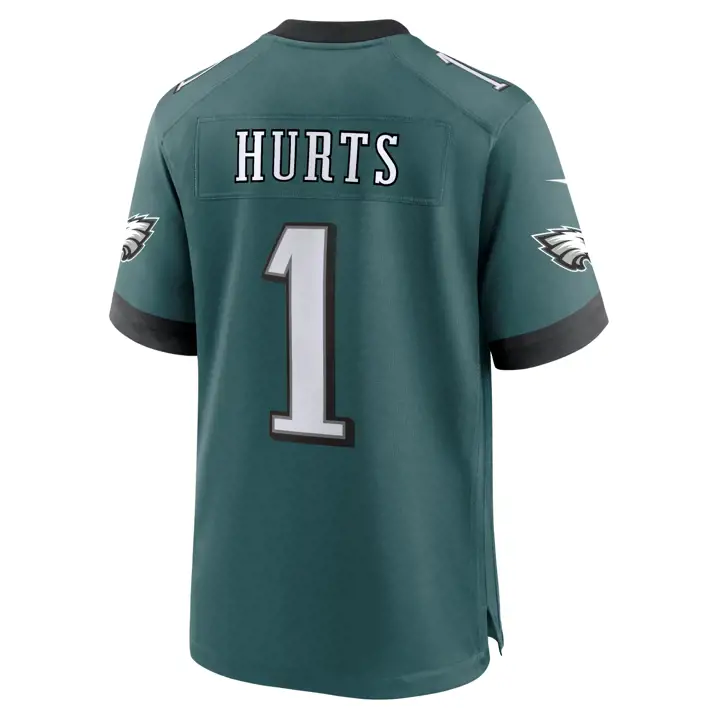 Maillot de match NFL Philadelphia Eagles Jalen Hurts BLEU SARCELLE