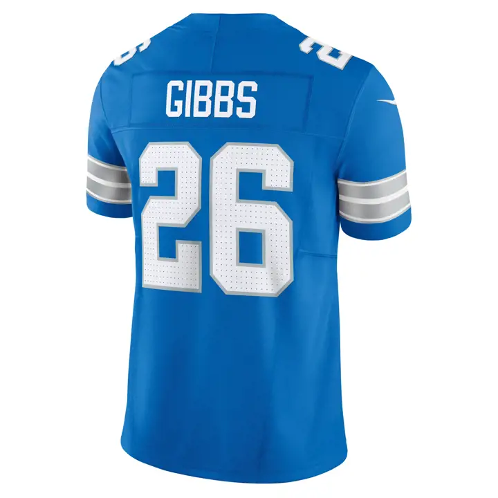 Maillot Detroit Lions NFL Vapor Fuse Limited Jahmyr Gibbs BLEU