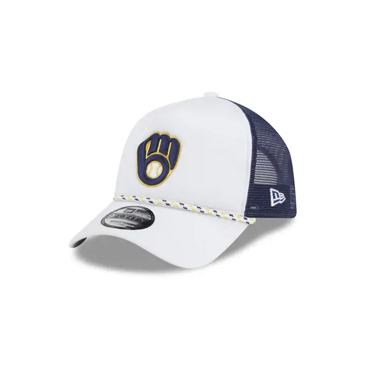 Milwaukee Brewers MLB AF CS FOAM 9FORTY TRUCKER BLANC/BLEU MARINE