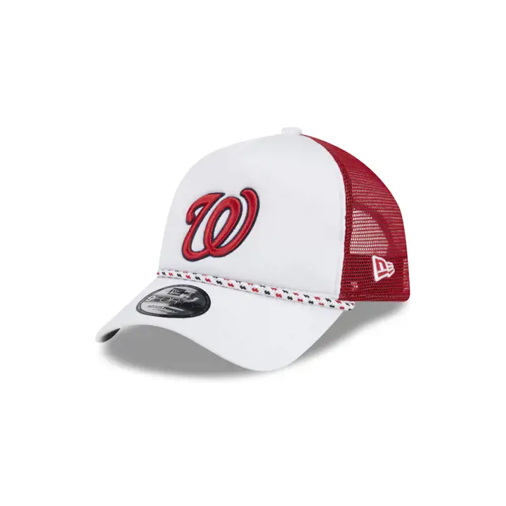 Washington Nationals MLB AF CS FOAM 9FORTY TRUCKER BLANC/ROUGE