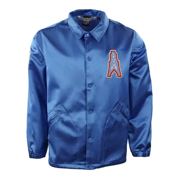 Tennessee Oilers NFL Satin Windbreaker Blue