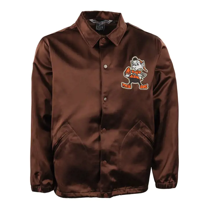 CLEVELAND BROWNS NFL Coupe-vent satiné marron