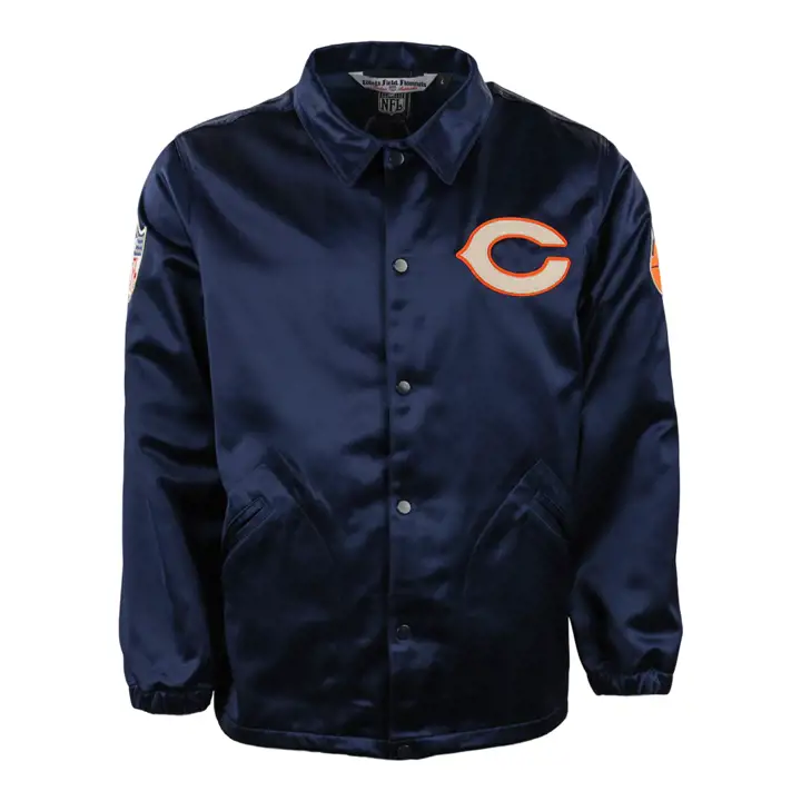 CHICAGO BEARS NFL Satin Windbreaker Navy