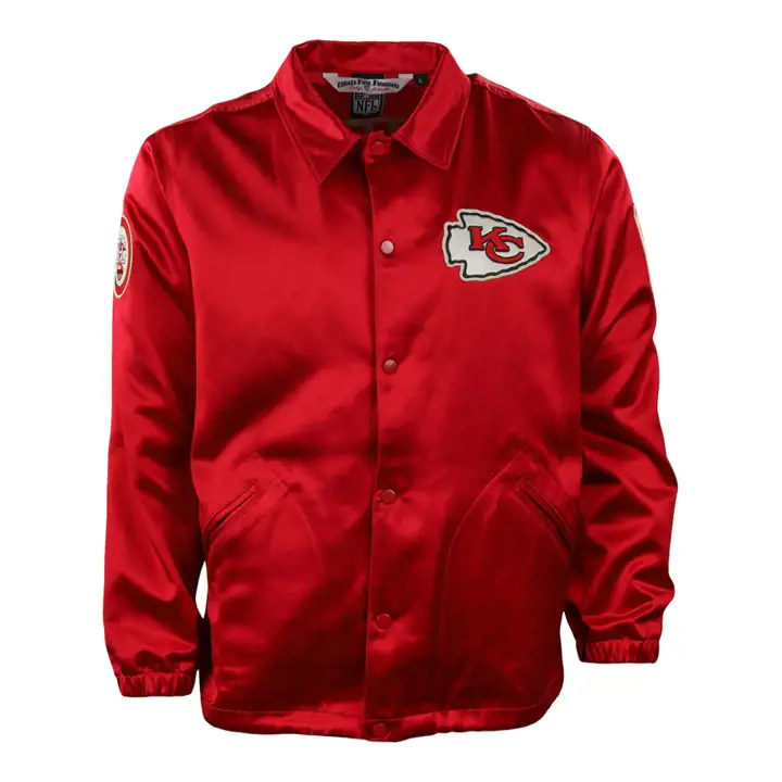 KANSAS CITY CHIEFS NFL Blouson Coupe-Vent Satiné Rouge