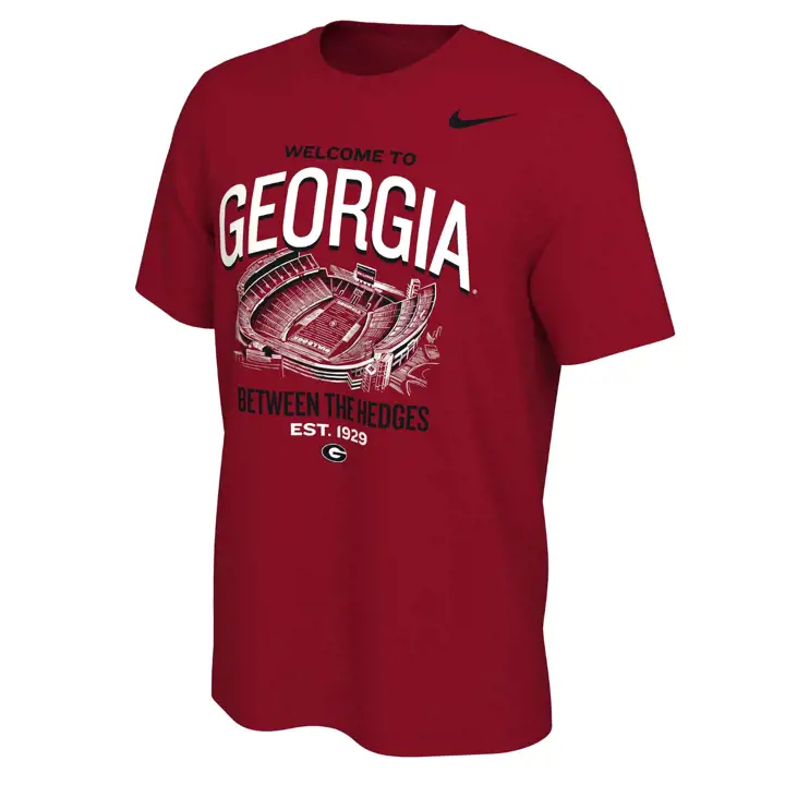 GEORGIA BULLDOGS NCAA STADIUM LOCAL T-SHIRT 23 ROUGE