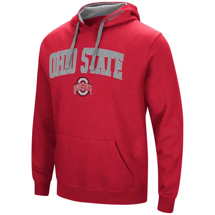 Ohio State Buckeyes 2F Sweat à Capuche NCAA Arch & Logo ROUGE