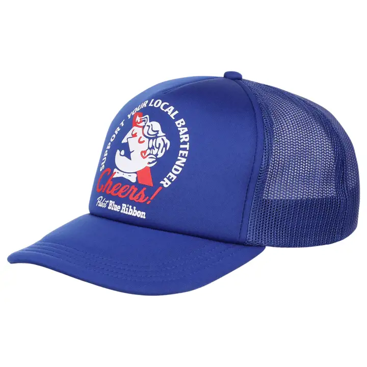 PBR Beer Foam Trucker Bartender BLUE