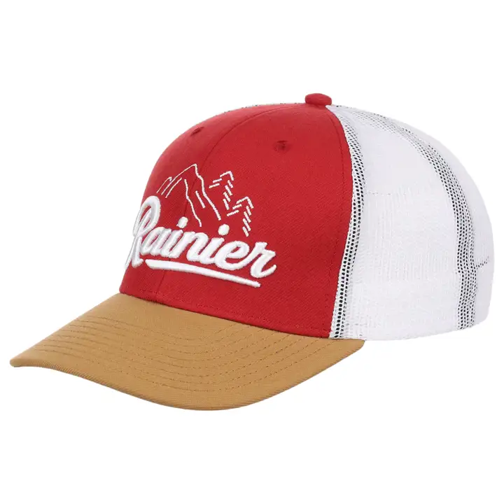 Casquette Trucker 6 panneaux Rainier Beer ROUGE/GL