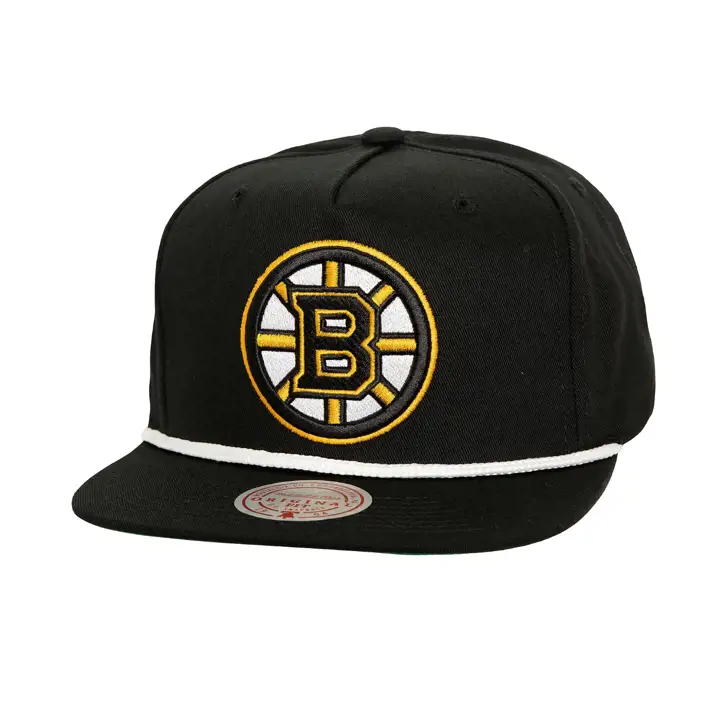 BOSTON BRUINS LNH Casquette de golf en corde TC noire actuelle