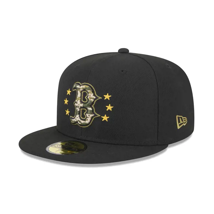 Boston Red Sox 2024 MLB Forces armées 59Fifty BLK
