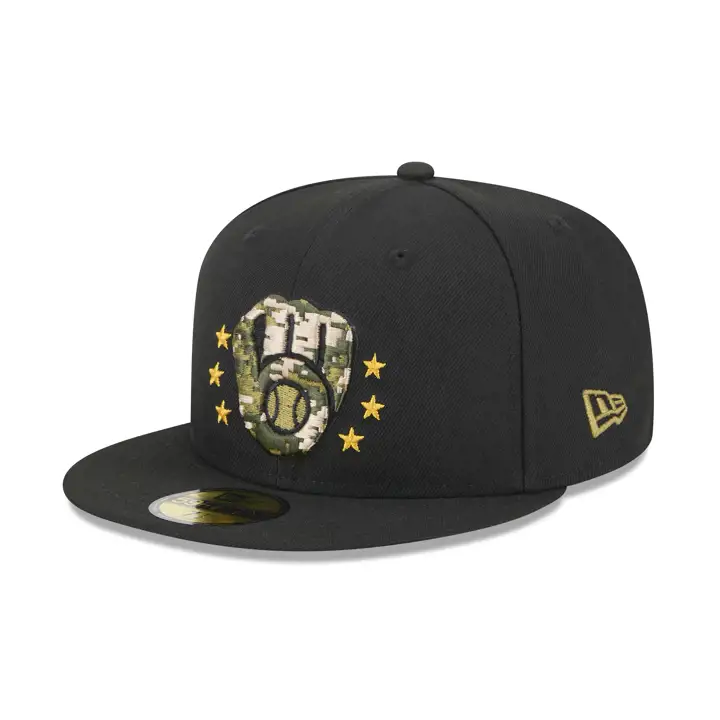 Milwaukee Brewers 2024 MLB Forces armées 59Fifty BLK