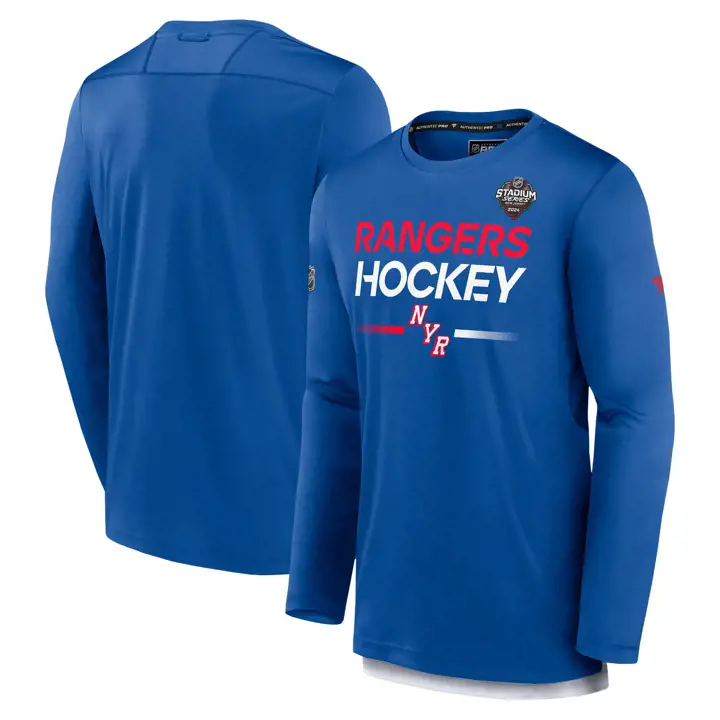T-shirt technique à manches longues New York Rangers NHL AP Stadium Series 24 bleu