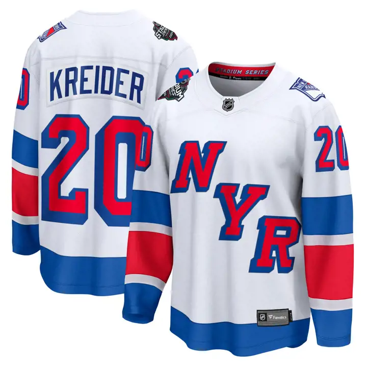 Maillot Rangers de New York LNH Stadium Series 24 Chris Kreider BLA