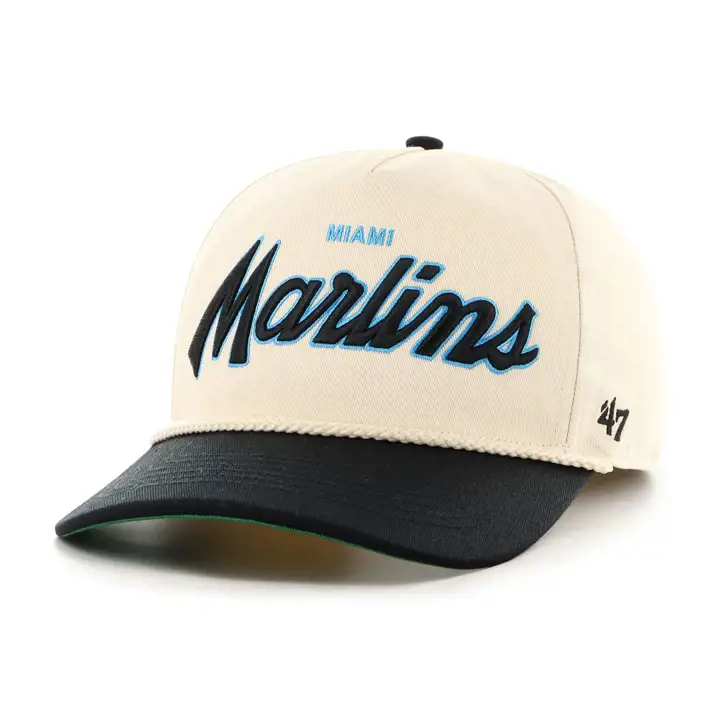 Casquette '47 HITCH ROPE SCRIPT CROSSTOWN MLB Miami Marlins Naturel/Noir