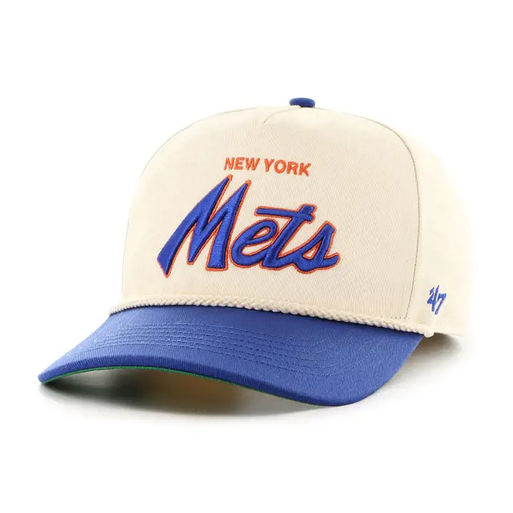 Casquette New York Mets MLB CROSSTOWN SCRIPT ROPE '47 HITCH NATUREL/RB