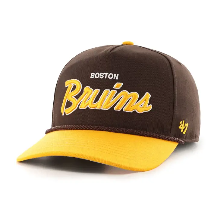 Casquette Boston Bruins NHL Script 47 Rope Hitch NHL BRN/YEL/BRN Vntg