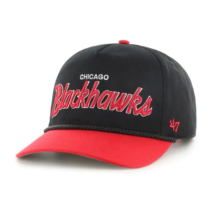 Chicago Blackhawks NHL Script 47 Rope Hitch NHL NOIR/ROUGE/NOIR