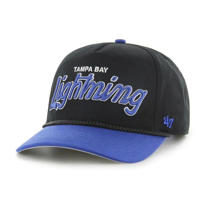 Casquette Tampa Bay Lightning NHL Script 47 Rope Hitch NHL noire/bleu roi/noire