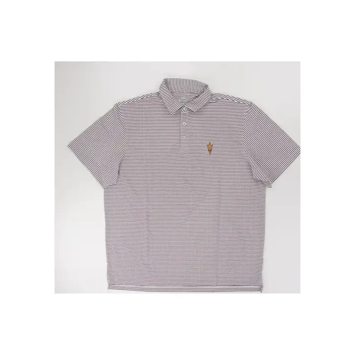 Arizona State Sun Devils NCAA Polo rayé Bradley Bourgogne/