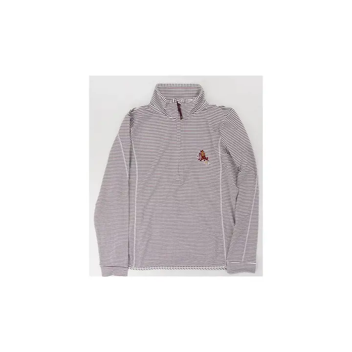 Sun Devils NCAA Femme Micro Stripe Sankaty 1/4 Zip MAR/BLC