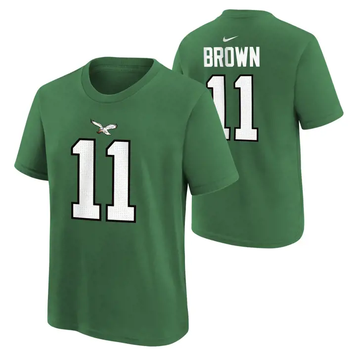EAGLES NFL Youth N&N ALT 2 T-Shirt Joueur AJ Brown GRN