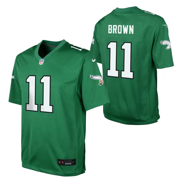Maillot de match EAGLES NFL Youth ALT 2 AJ Brown VERT