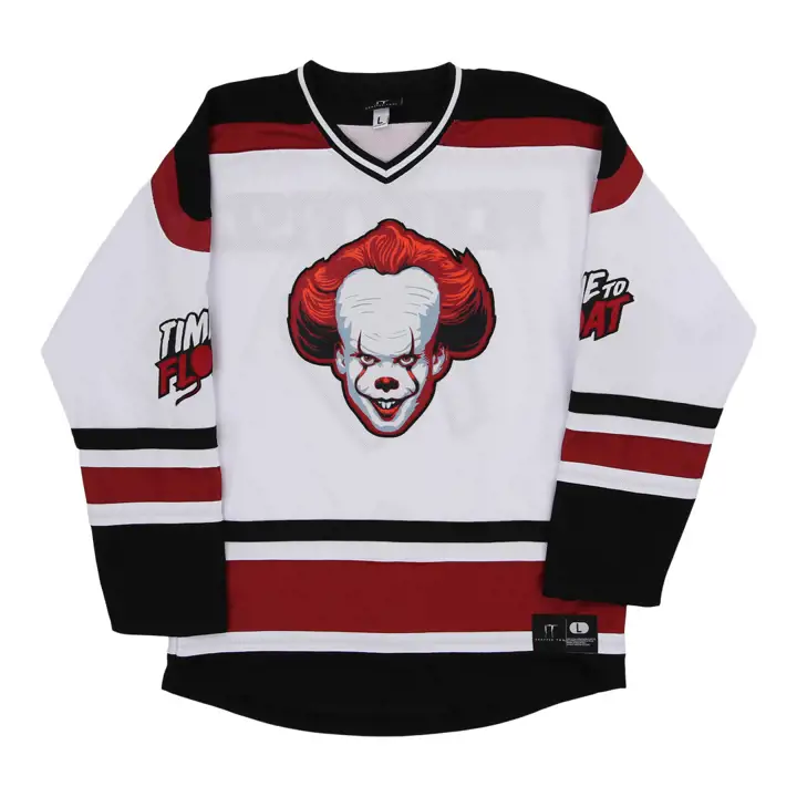 IT Horror Pack Movie Jerseys Pennywise WHT/RED