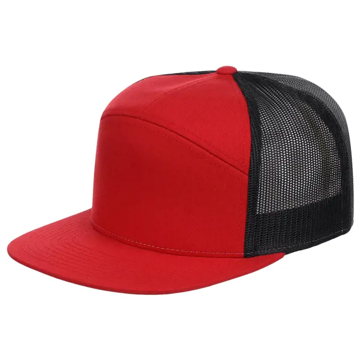 blank Blanks 7 Panel Richardson Trucker red/blk